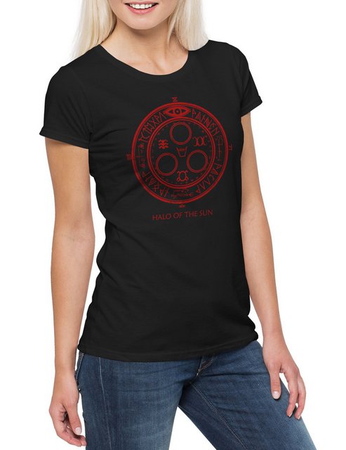 Urban Backwoods Print-Shirt Halo Of The Sun Logo Damen T-Shirt Silent Horro günstig online kaufen