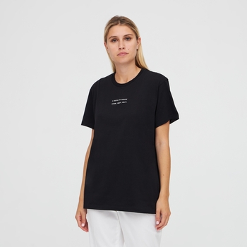 Erika Cavallini  T-Shirt Baumwoll-T-Shirt mit kontrastierender Schrift günstig online kaufen