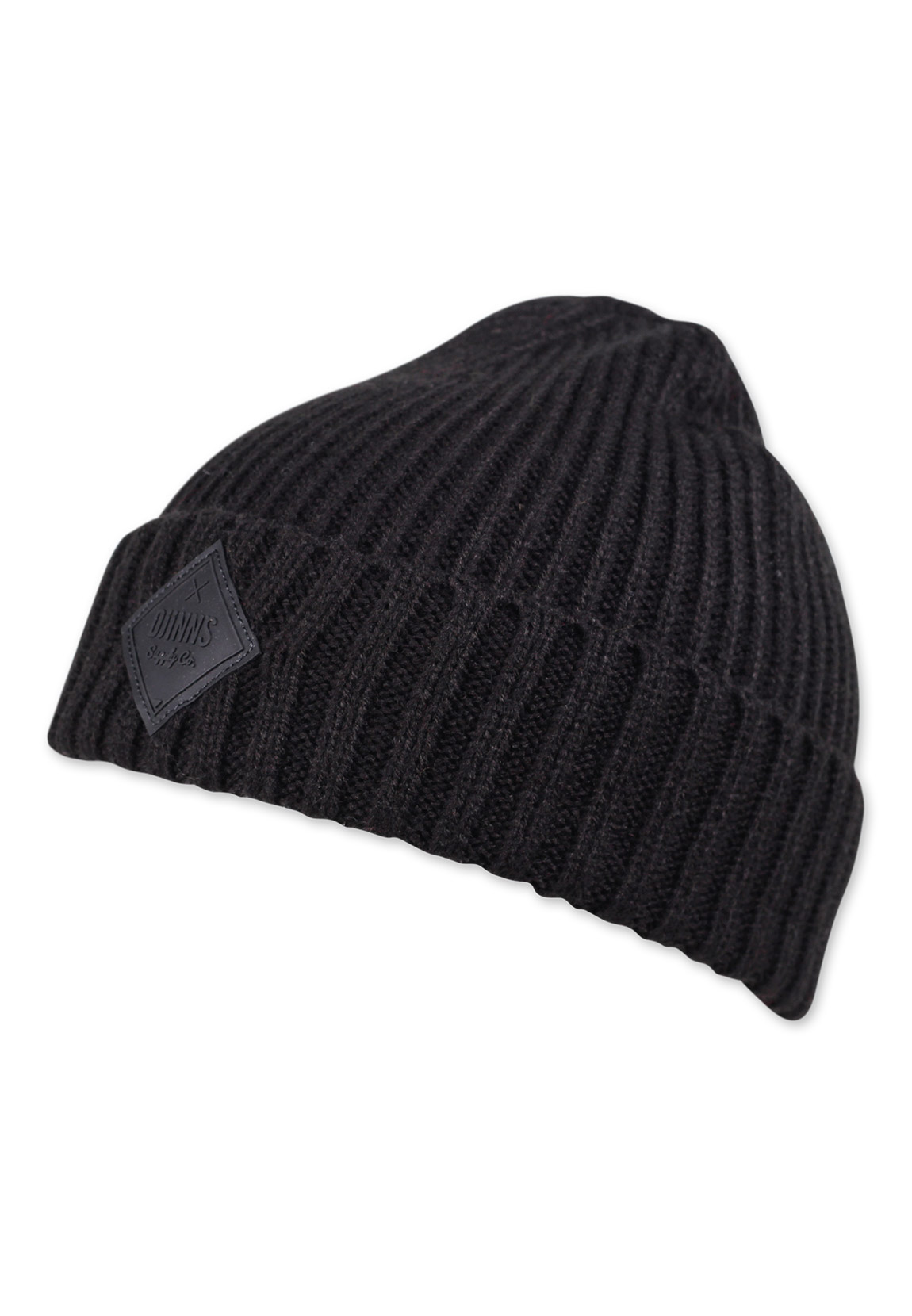 Djinns Beanie RUBBER RIB Black Schwarz günstig online kaufen