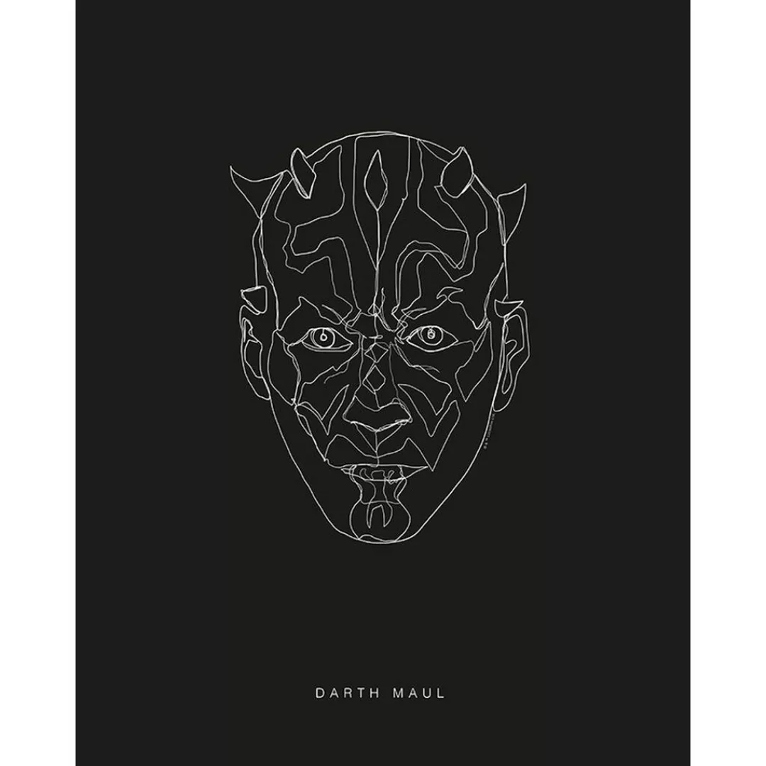 Komar Wandbild Star Wars Lines Dark Side Maul Star Wars B/L: ca. 40x50 cm günstig online kaufen