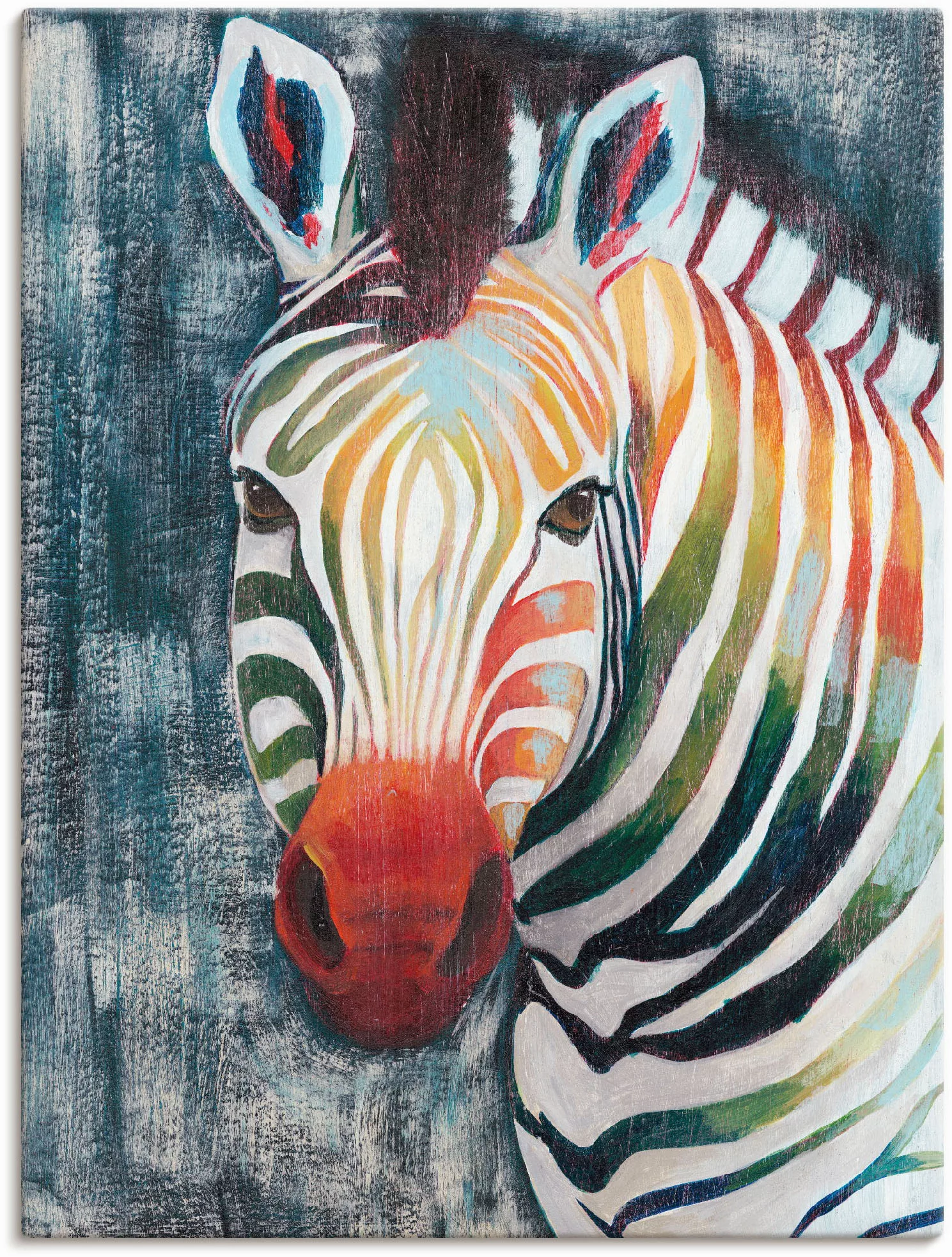 Artland Wandbild "Prisma Zebra II", Wildtiere, (1 St.), als Leinwandbild, P günstig online kaufen
