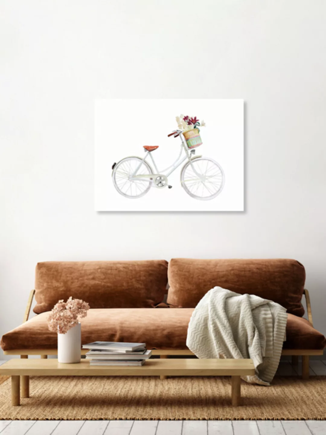 Poster / Leinwandbild - Flower Bike günstig online kaufen