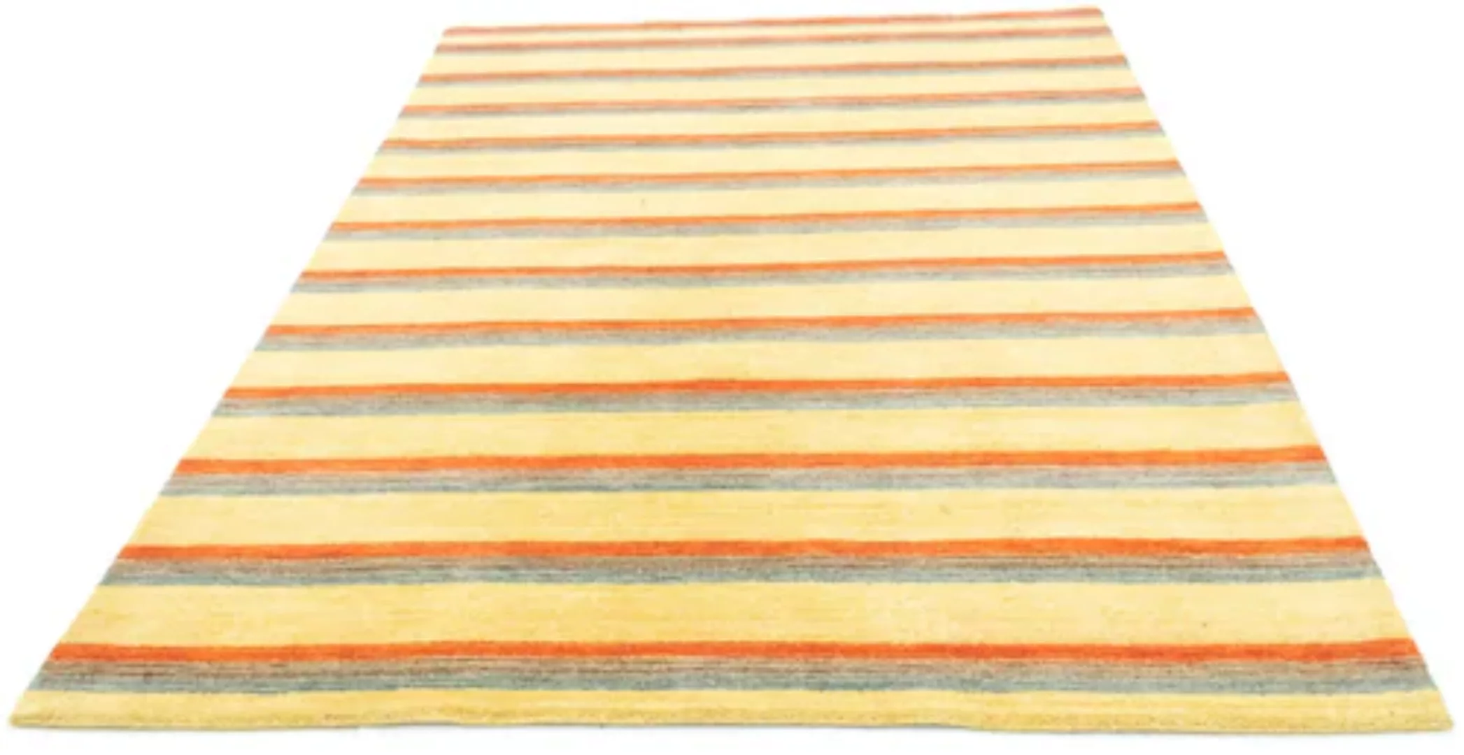 morgenland Wollteppich »Gabbeh Teppich handgewebt gold«, rechteckig, Kurzfl günstig online kaufen