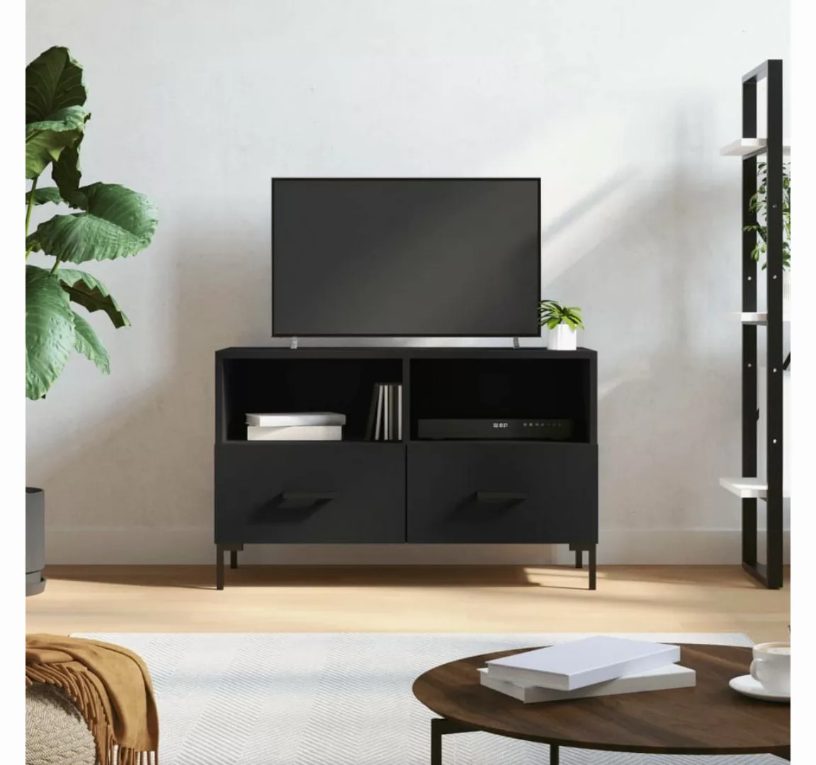 furnicato TV-Schrank Schwarz 80x36x50 cm Holzwerkstoff günstig online kaufen