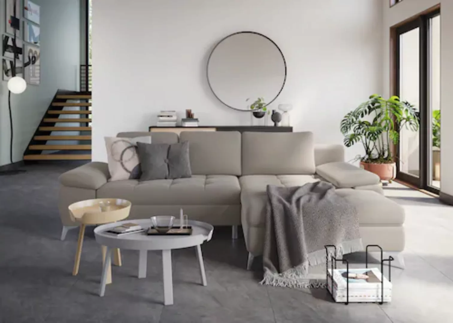 sit&more Ecksofa »Latigo L-Form«, mit Recamiere, wahlweise mit Bettfunktion günstig online kaufen