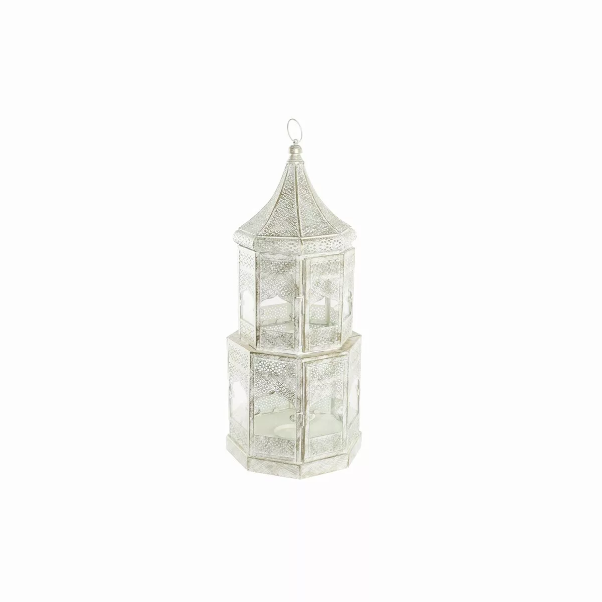 Lanterne Dkd Home Decor 2 Stücke 2 Stück Kristall Golden Metall Weiß Araber günstig online kaufen