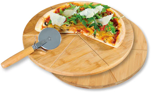 KESPER® Schneidebrett, (Set, 3 St.), inkl. Pizzaschneider, aus FSC®-zertifi günstig online kaufen