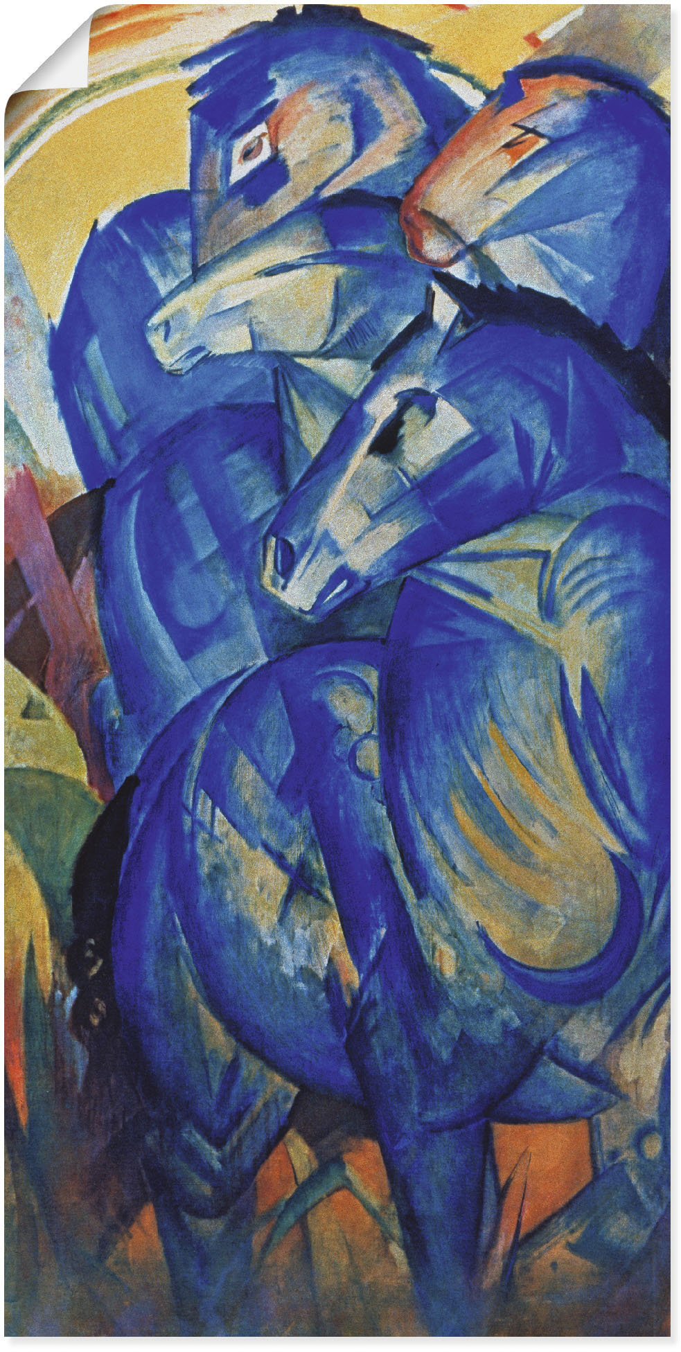 Artland Wandbild "Turm der blauen Pferde. 1913", Haustiere, (1 St.), als Le günstig online kaufen