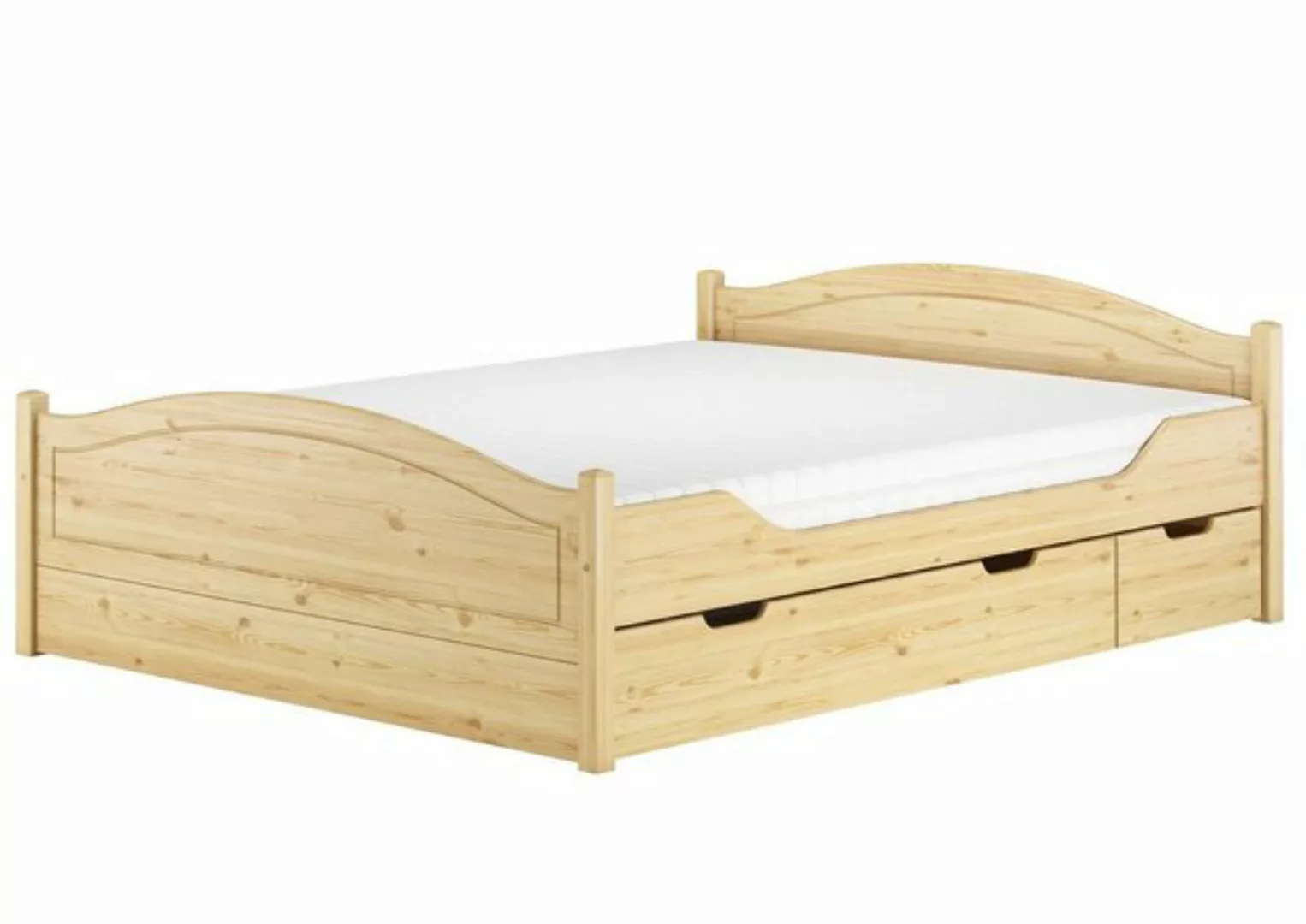 ERST-HOLZ Bett Echtholzdoppelbett Futonbett 160x200 Kiefer massiv Zubehör w günstig online kaufen