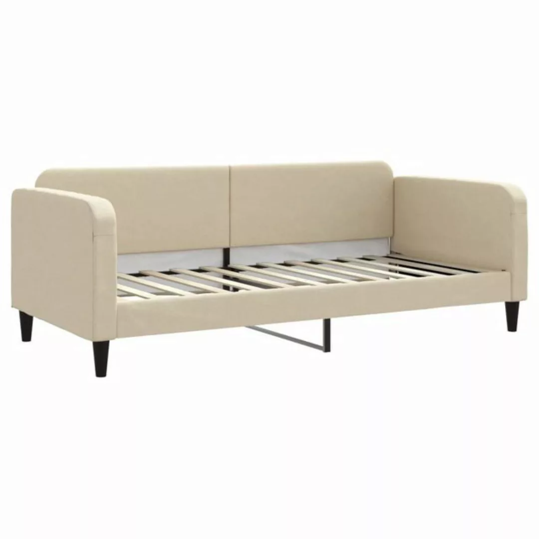 vidaXL Gästebett Tagesbett Creme 90x200 cm Stoff Gästebett Gästecouch Gäste günstig online kaufen