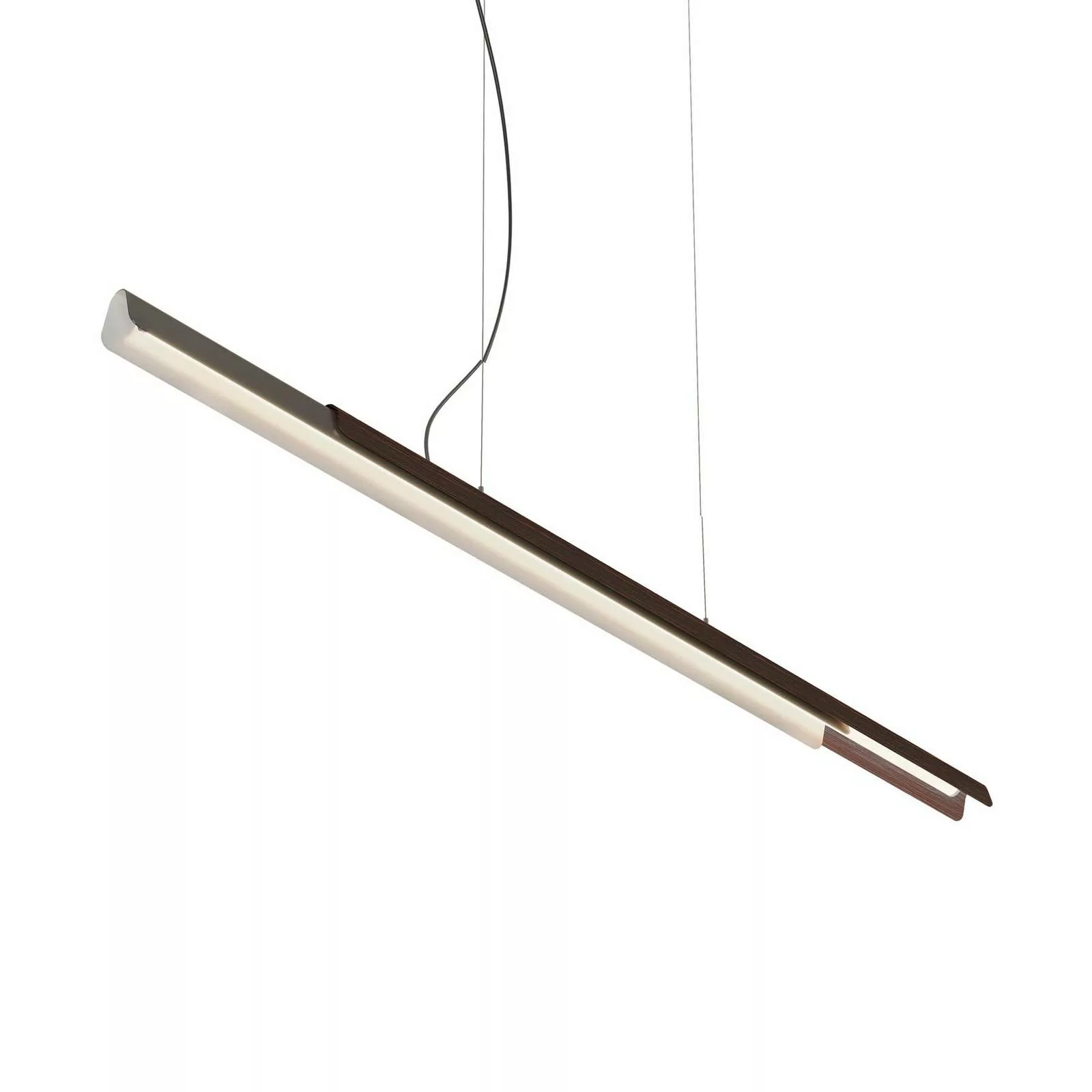 kdln Hängelampe Dala linear, dunkelgrau/holz, 3.000 K 150 cm günstig online kaufen