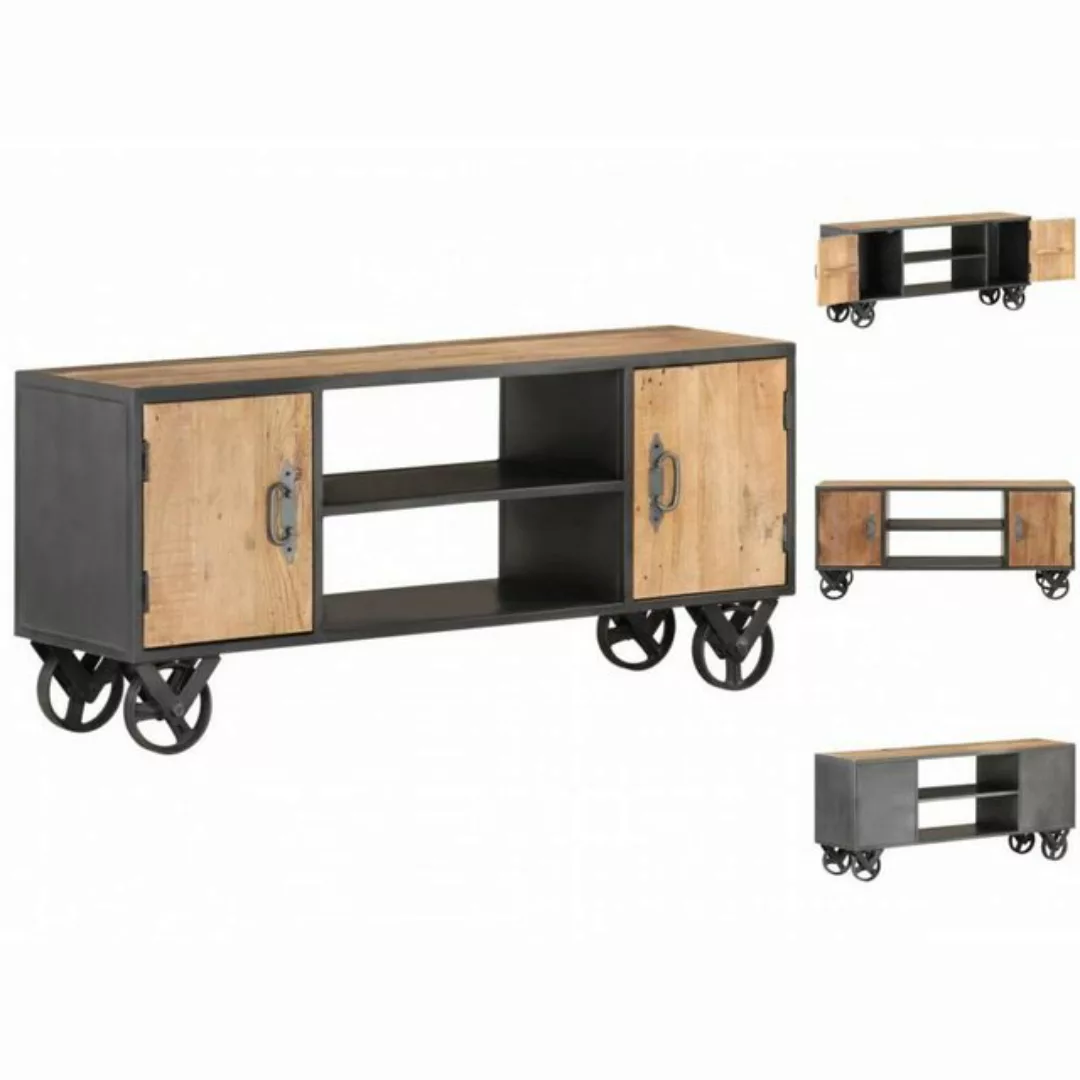 vidaXL TV-Schrank TV-Schrank 110x30x49 cm Altholz Massiv Lowboard günstig online kaufen