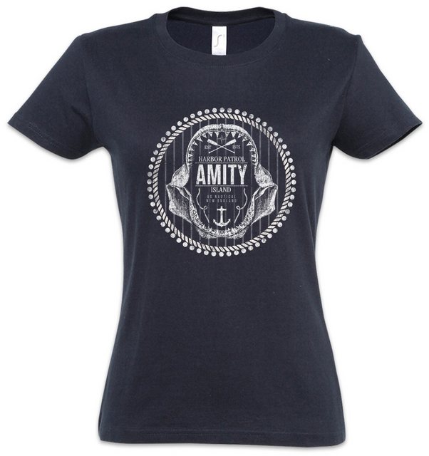 Urban Backwoods Print-Shirt Amity Harbor Patrol Damen T-Shirt Island Shark günstig online kaufen