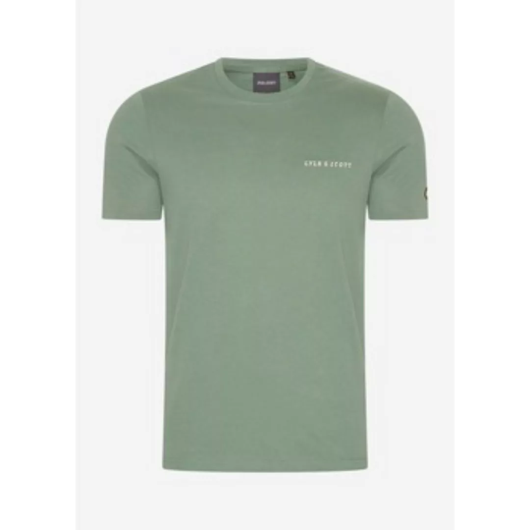 Lyle & Scott  T-Shirts & Poloshirts Embroidered t-shirt - duck green cove günstig online kaufen