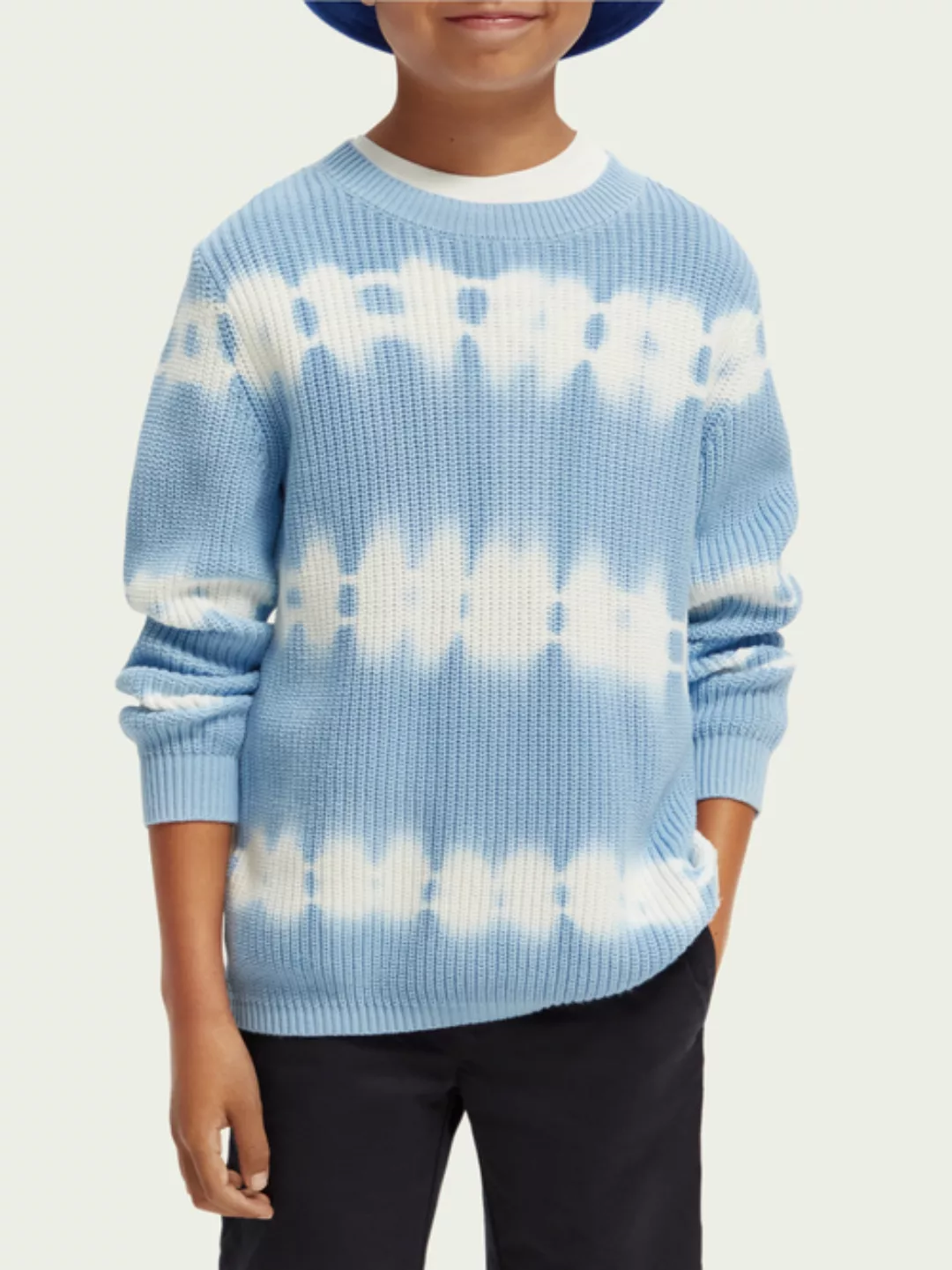 Scotch & Soda Pullover aus Bio-Baumwoll-Rippstrick mit „Tie-Dye“-Effekt günstig online kaufen