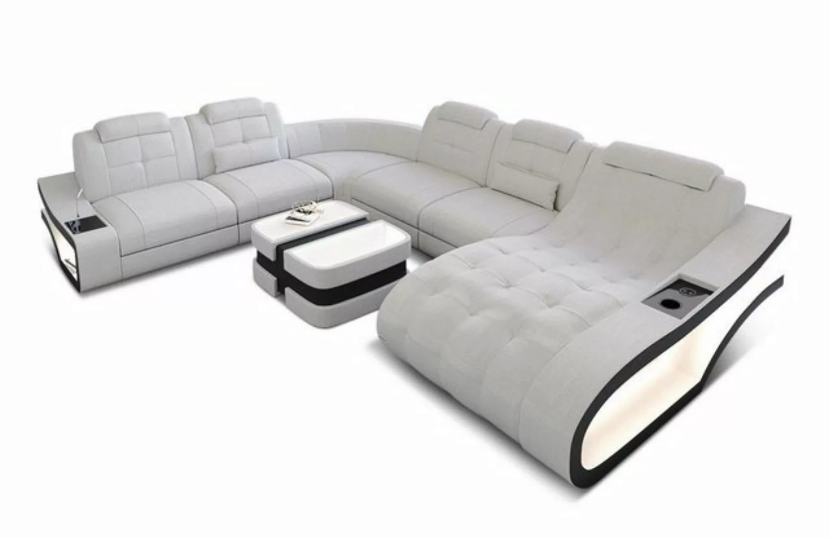 Sofa Dreams Wohnlandschaft Polster Stoff Sofa Couch Elegante A XXL Form Sto günstig online kaufen