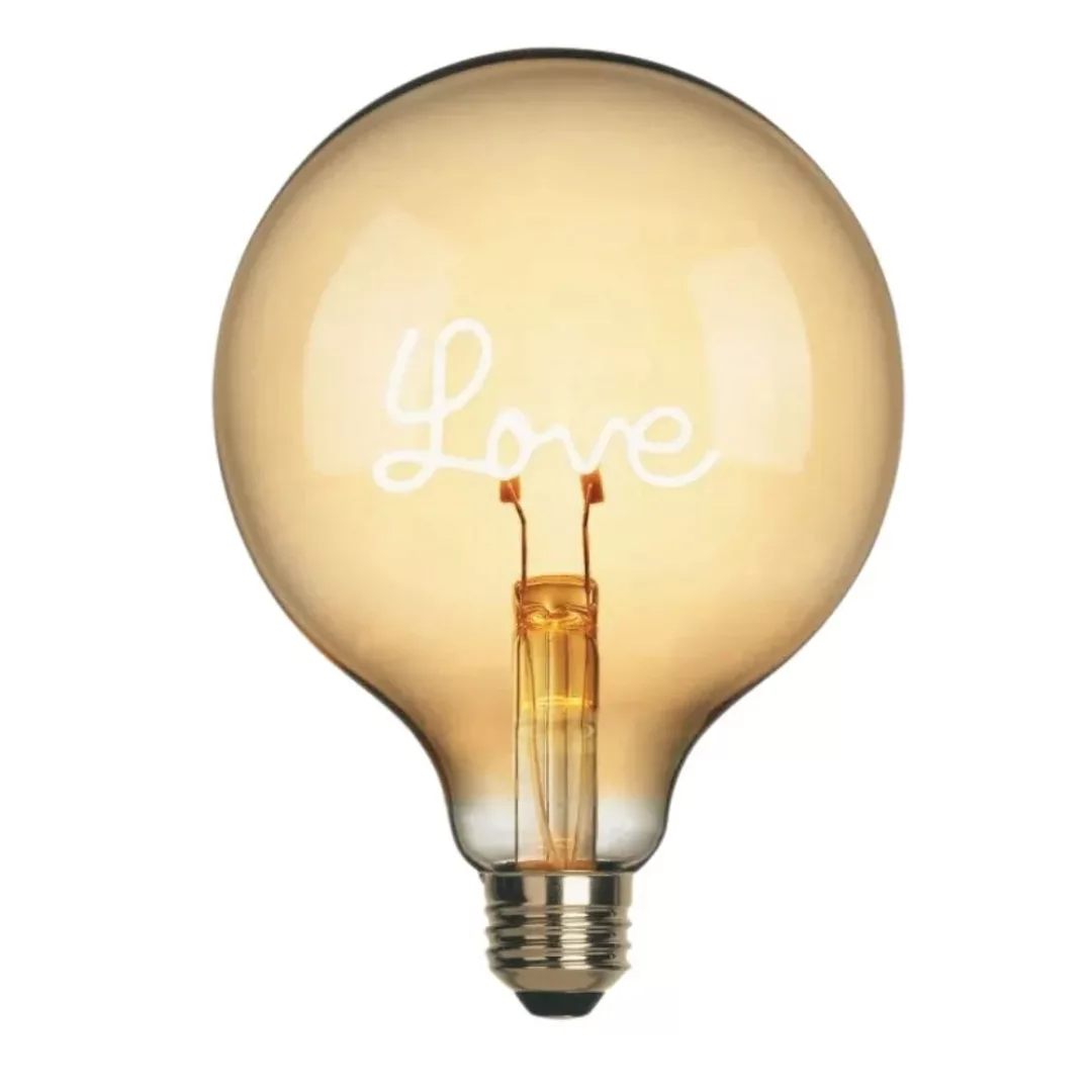 LED Leuchtmittel Love E27 Globe - G125 in Transparent 1,5W 70lm günstig online kaufen