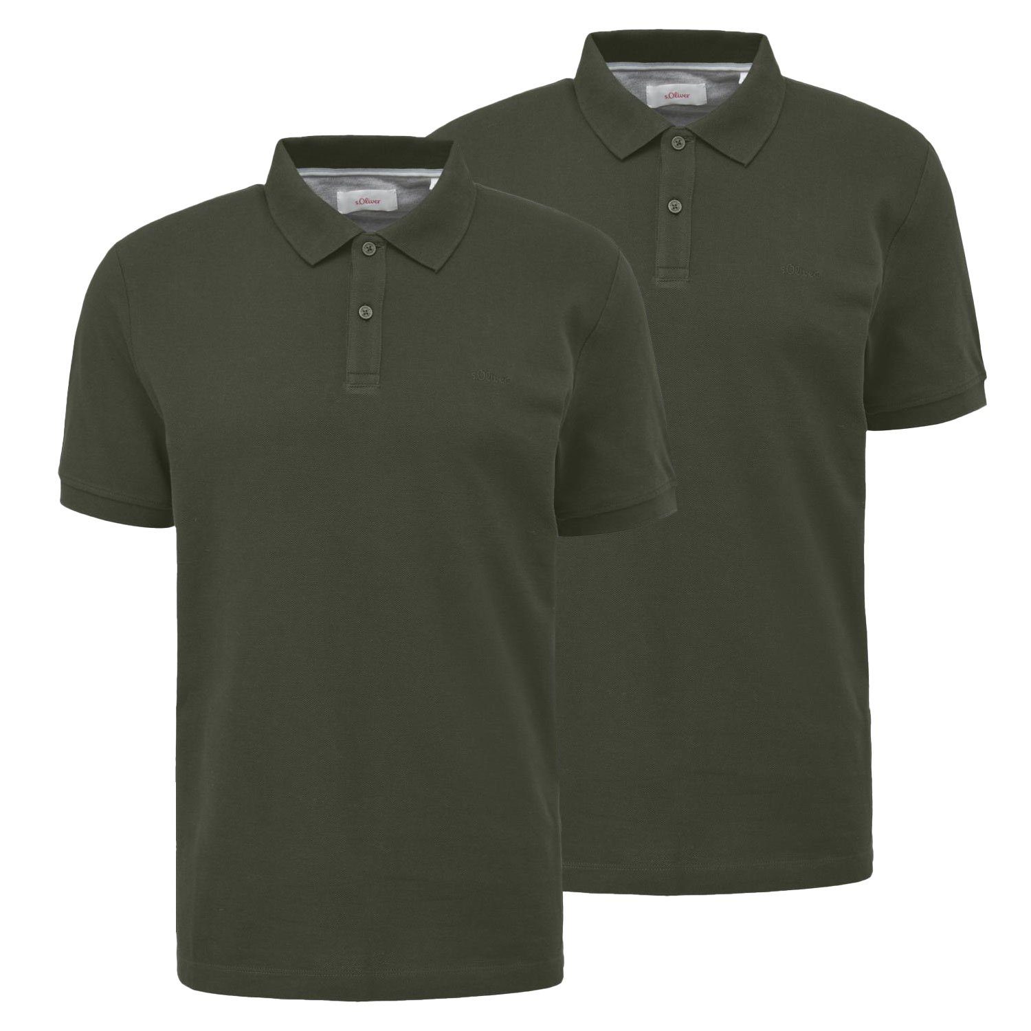 s.Oliver Poloshirt (2-tlg) 2 Knöpfe, Logo-Stickerei, günstig online kaufen