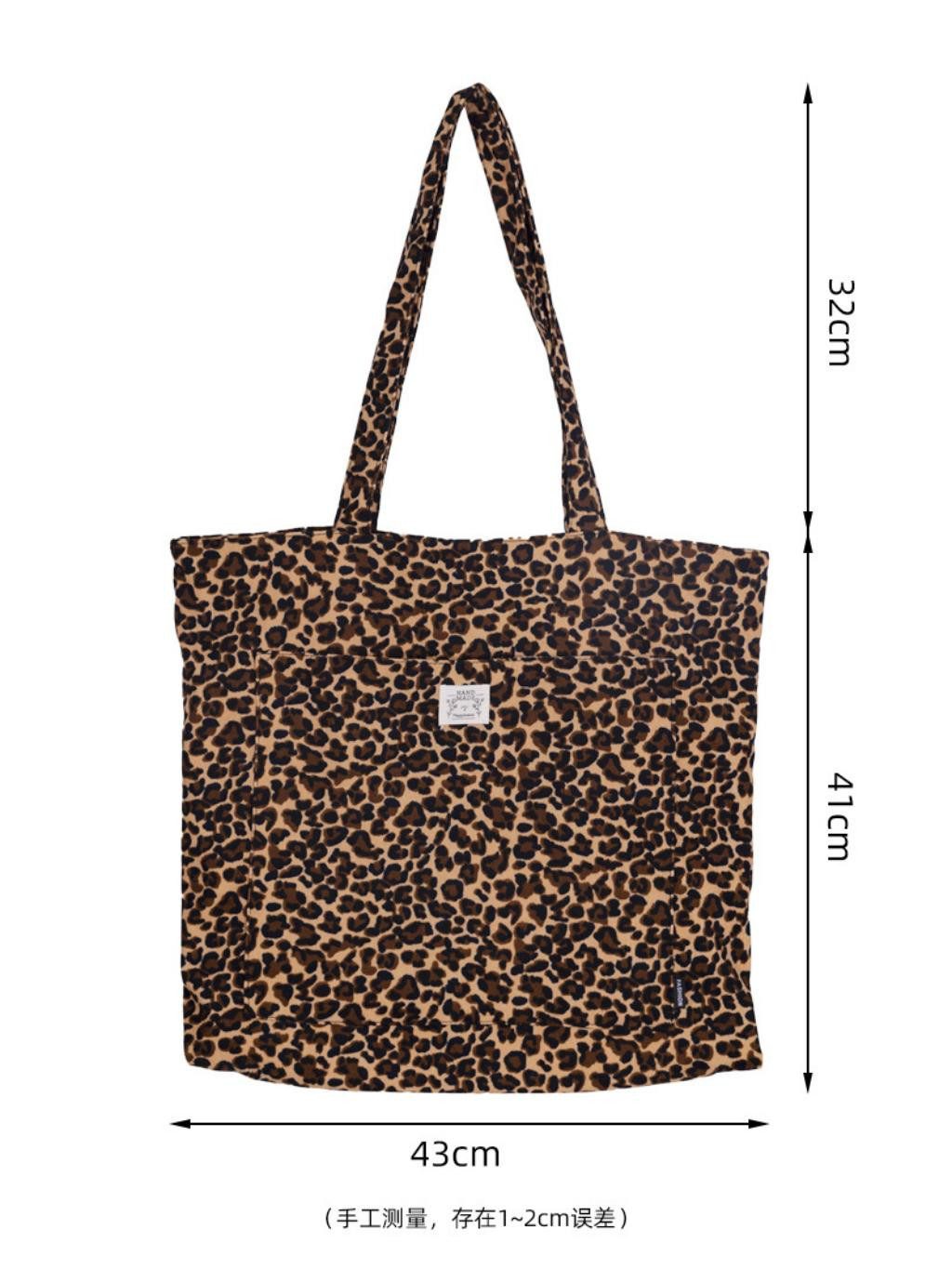 Coonoor Schultertasche Canvas Handtasche Leopardenmuster Crossbody günstig online kaufen