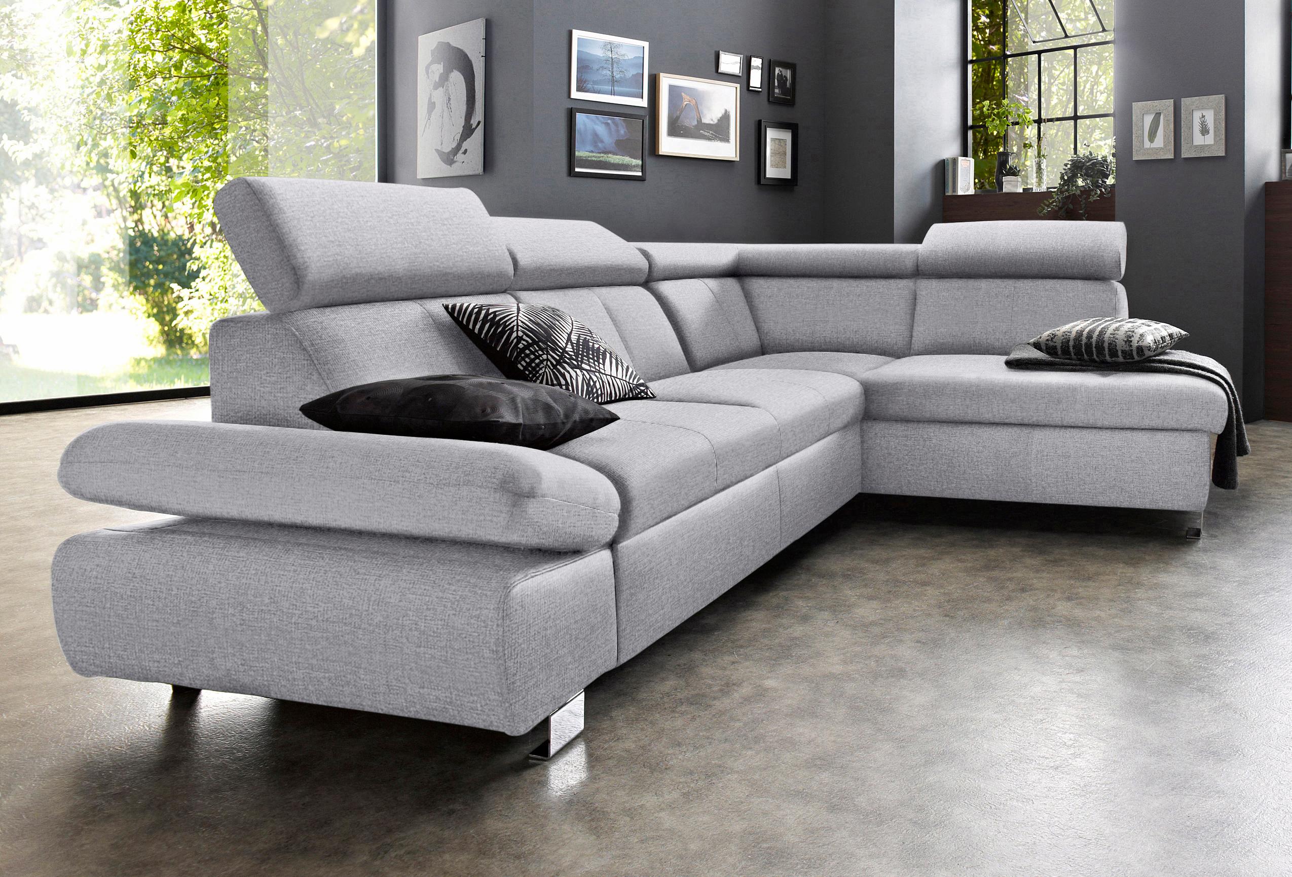 exxpo - sofa fashion Ecksofa Happy, L-Form, mit Ottomane, wahlweise mit Bet günstig online kaufen