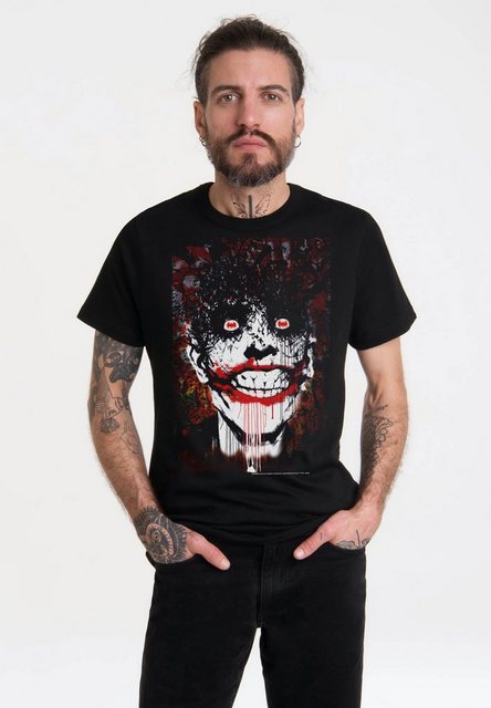 LOGOSHIRT T-Shirt "Batman - Joker Bats Graffiti", mit coolem Superschurken- günstig online kaufen