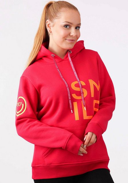 Zwillingsherz Kapuzensweatshirt, verschiedenfarbiger "Smile"-Aufdruck und g günstig online kaufen