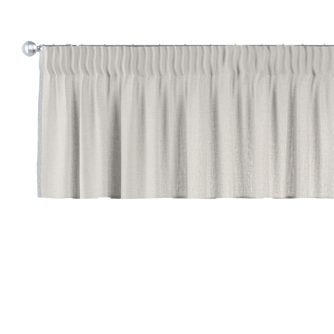 Kurzgardine mit Kräuselband, grau-beige, 130 x 40 cm, Leinen (159-15) günstig online kaufen