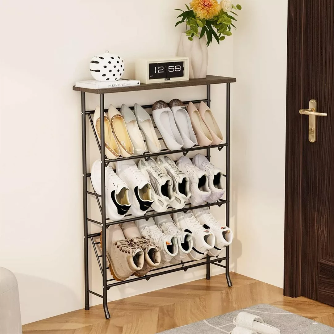 NUODWELL Schuhregal Schuhregal schmal,4 Etagen,freistehend platzsparend günstig online kaufen