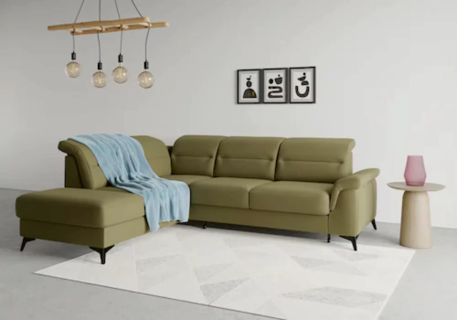 sit&more Ecksofa "Sinatra L-Form", mit Ottomane, optional mit Kopfteilverst günstig online kaufen