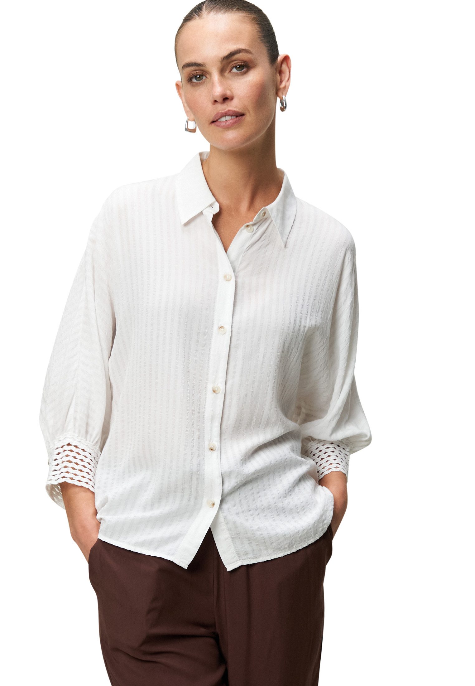 Zero Klassische Bluse "zero Damen Bluse mit Fledermausärmeln" günstig online kaufen