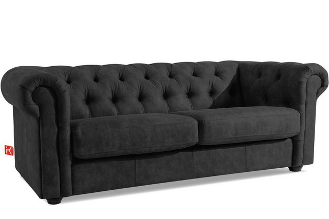 KONSIMO Chesterfield-Sofa GRAVO 3-Sitzer Sofa, edler Knopfheftung, handgefe günstig online kaufen