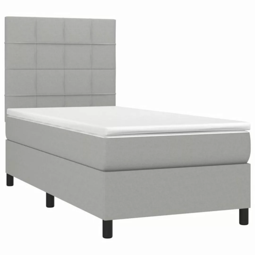 vidaXL Boxspringbett Bett Boxspringbett mit Matratze & LED Stoff (80 x 200 günstig online kaufen