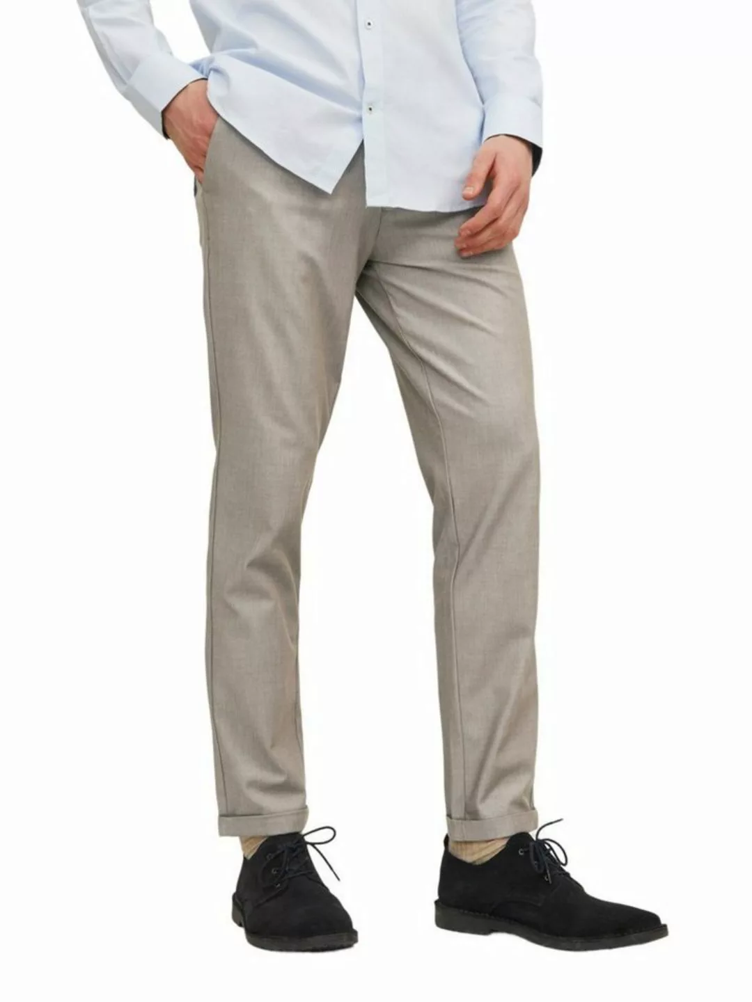 Jack & Jones Herren Chino Hose JPSTMARCO JJCONNOR - Slim Fit Beige Grau günstig online kaufen