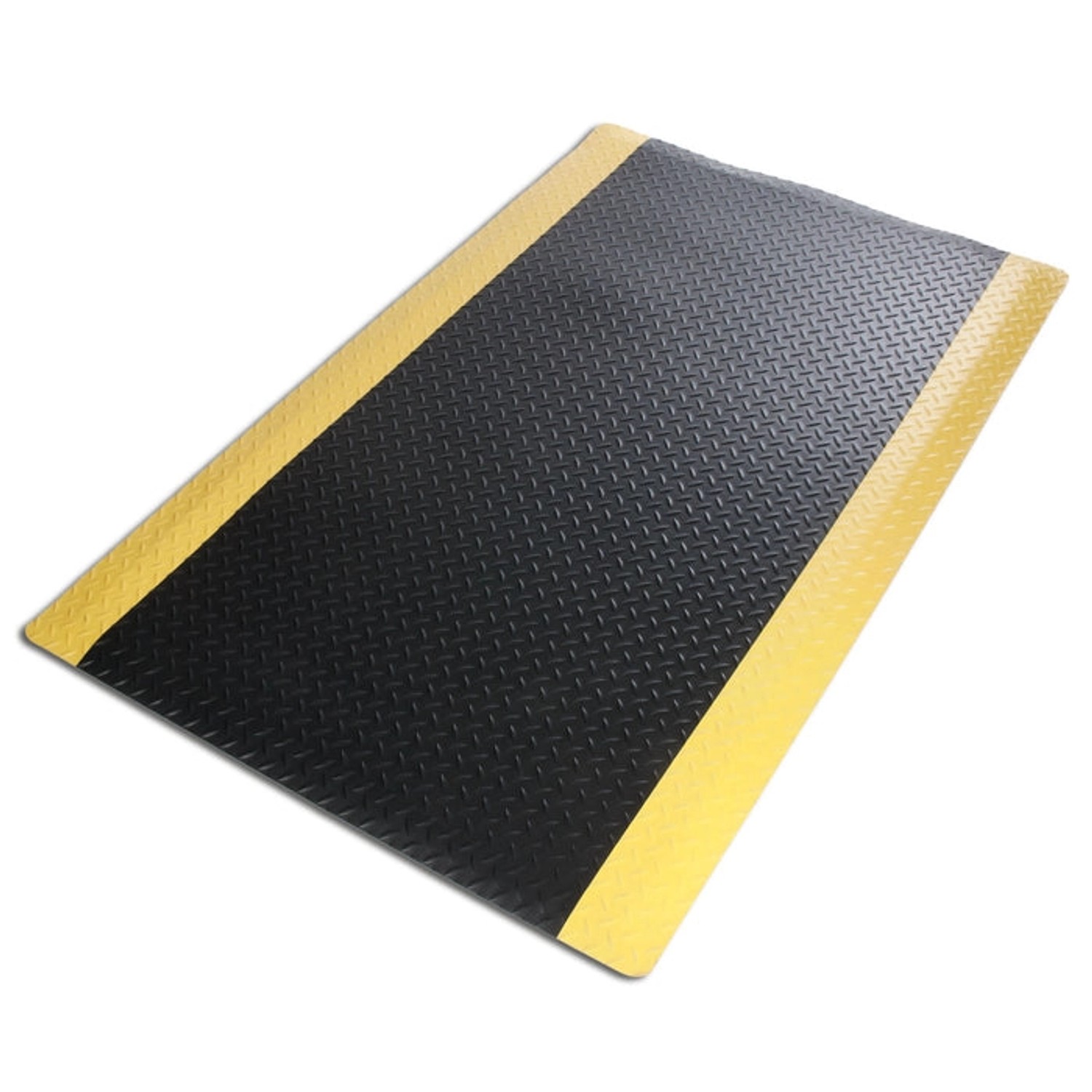 KARAT Anti-Ermüdungsmatte Heavy-Duty Diamond 60 x 90 cm Schwarz-Gelb günstig online kaufen