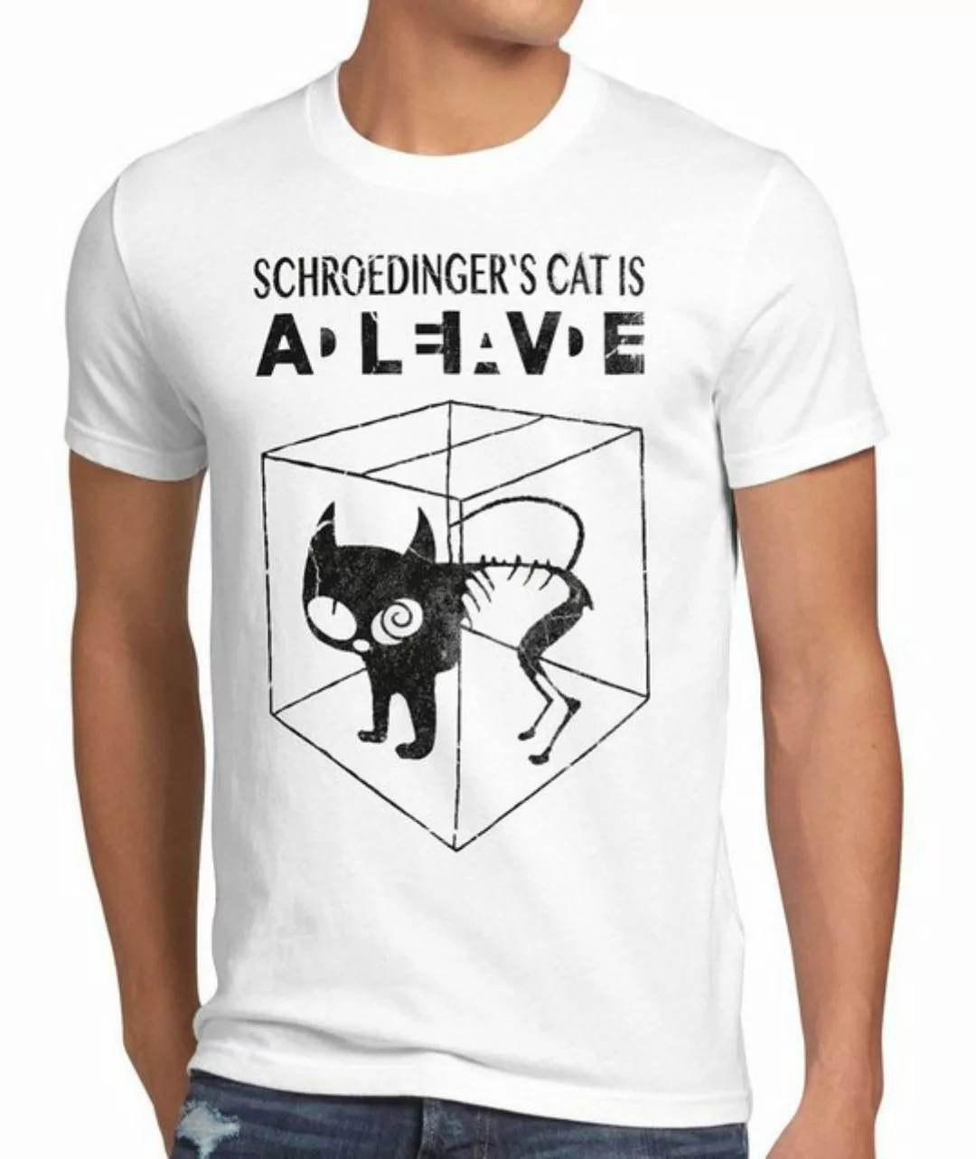 Print-Shirt Herren T-Shirt Schroedinger's Katze Big Bang Sheldon schrödinge günstig online kaufen