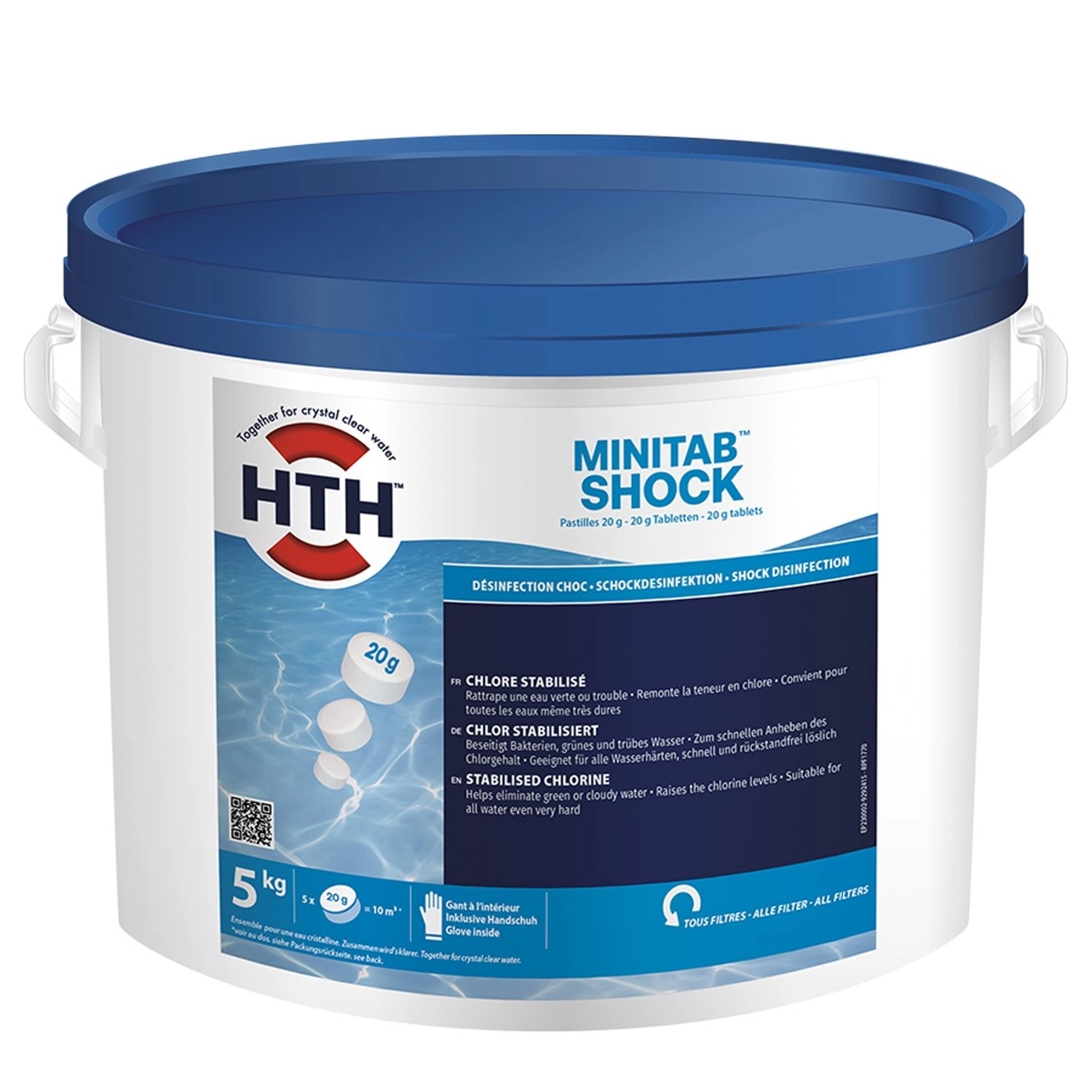HTH 5 kg MiniTab Shock 20 g Schnell Löslich Chlor Tabletten Desinfektion günstig online kaufen