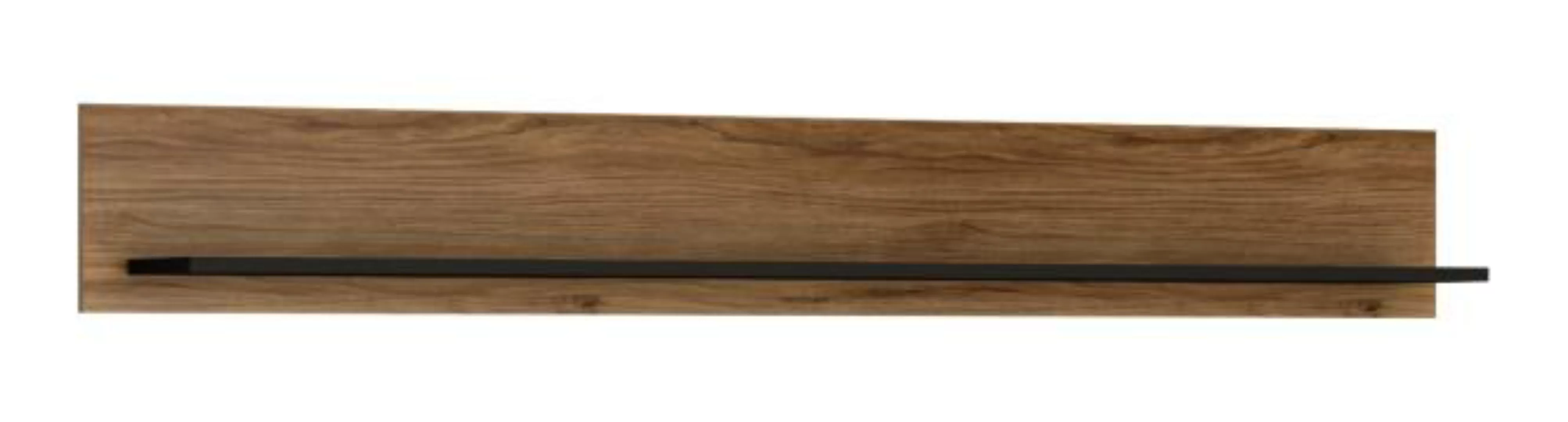 Wandboard Brolo Eiche Cleveland Nachbildung schwarz B/H/T: ca. 167x22x21 cm günstig online kaufen