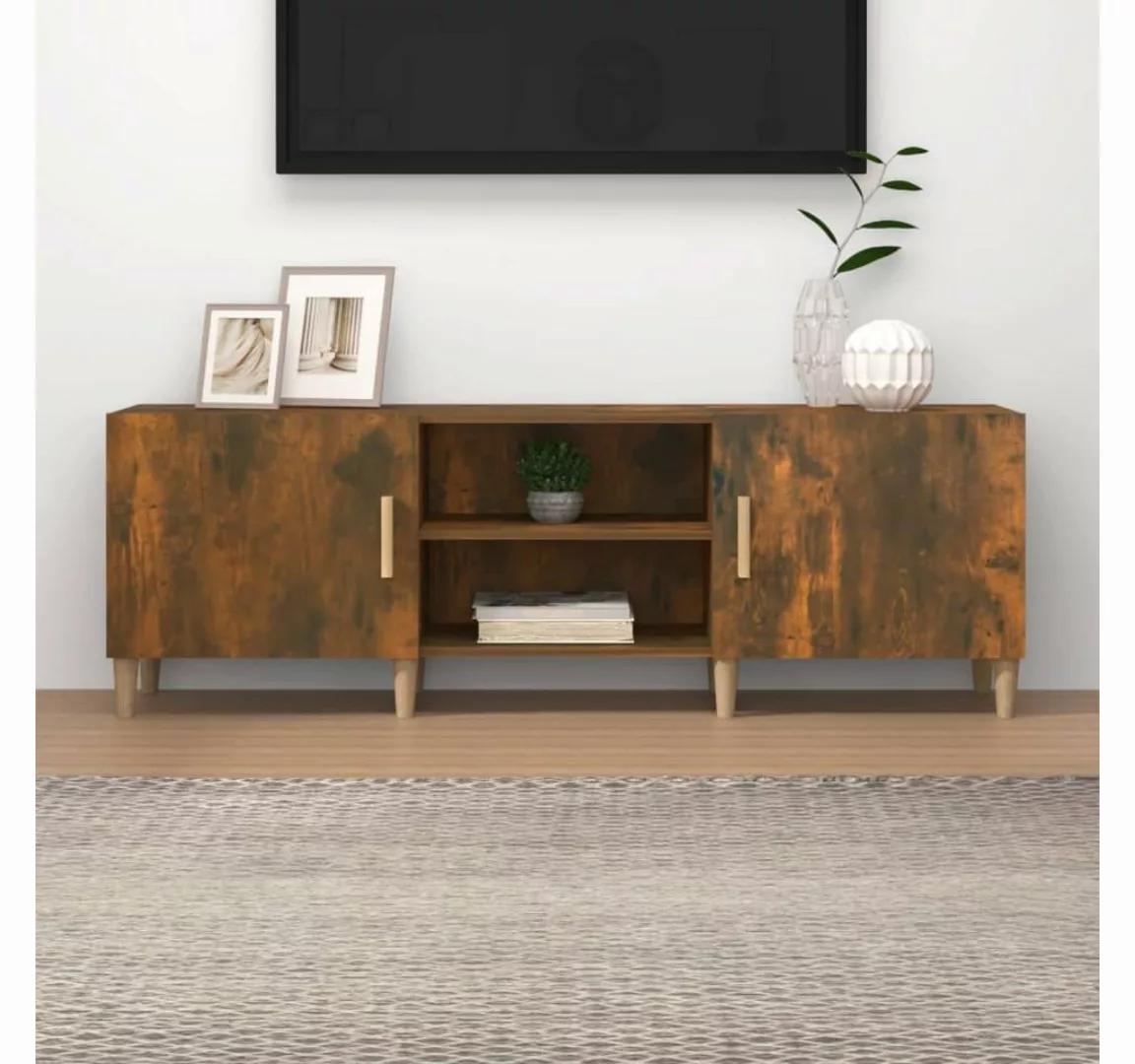 vidaXL TV-Schrank TV-Schrank Räuchereiche 150x30x50 cm Holzwerkstoff (1-St) günstig online kaufen