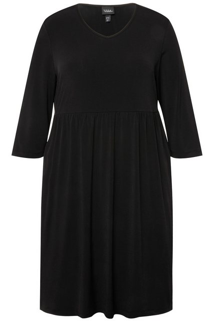 Ulla Popken Sommerkleid Longshirt A-Linie Tunika-Ausschnitt 3/4-Arm günstig online kaufen