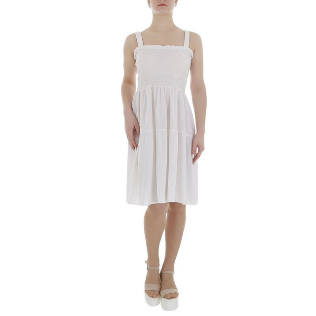 Ital-Design Sommerkleid Damen Freizeit (85941307) Volants Sommerkleid in We günstig online kaufen