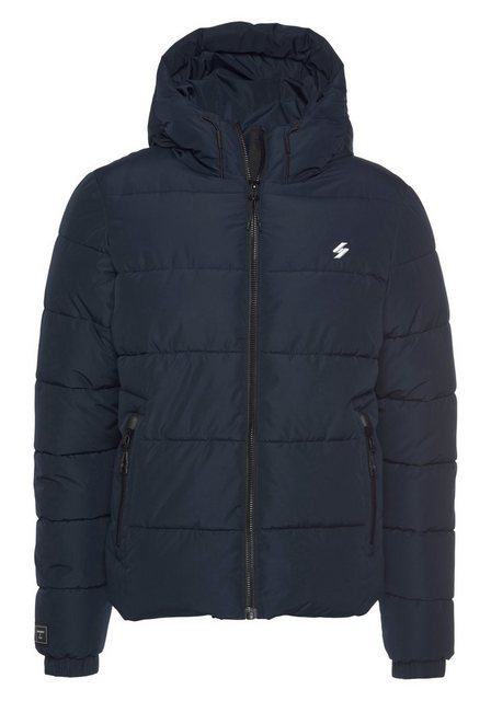 Superdry Steppjacke HOODED SPORTS PUFFR JACKET mit kontrastfarbener Sticker günstig online kaufen