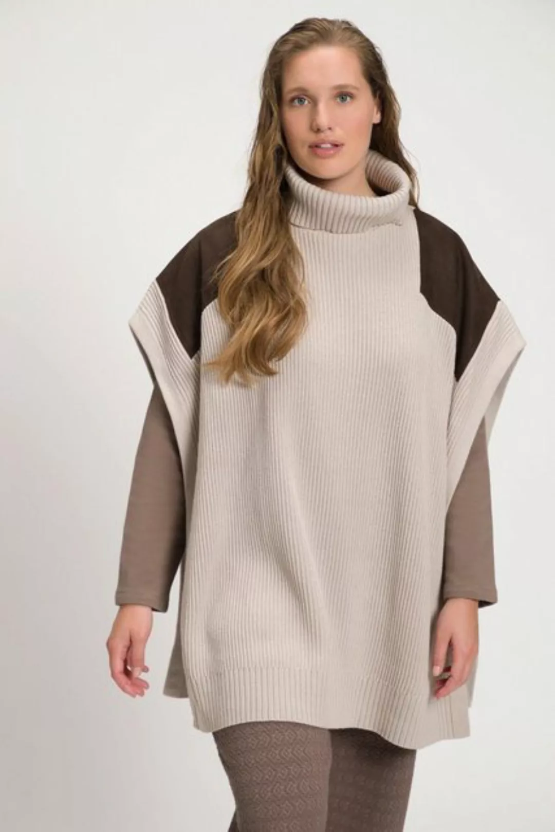 Ulla Popken Strickpullover Poncho günstig online kaufen