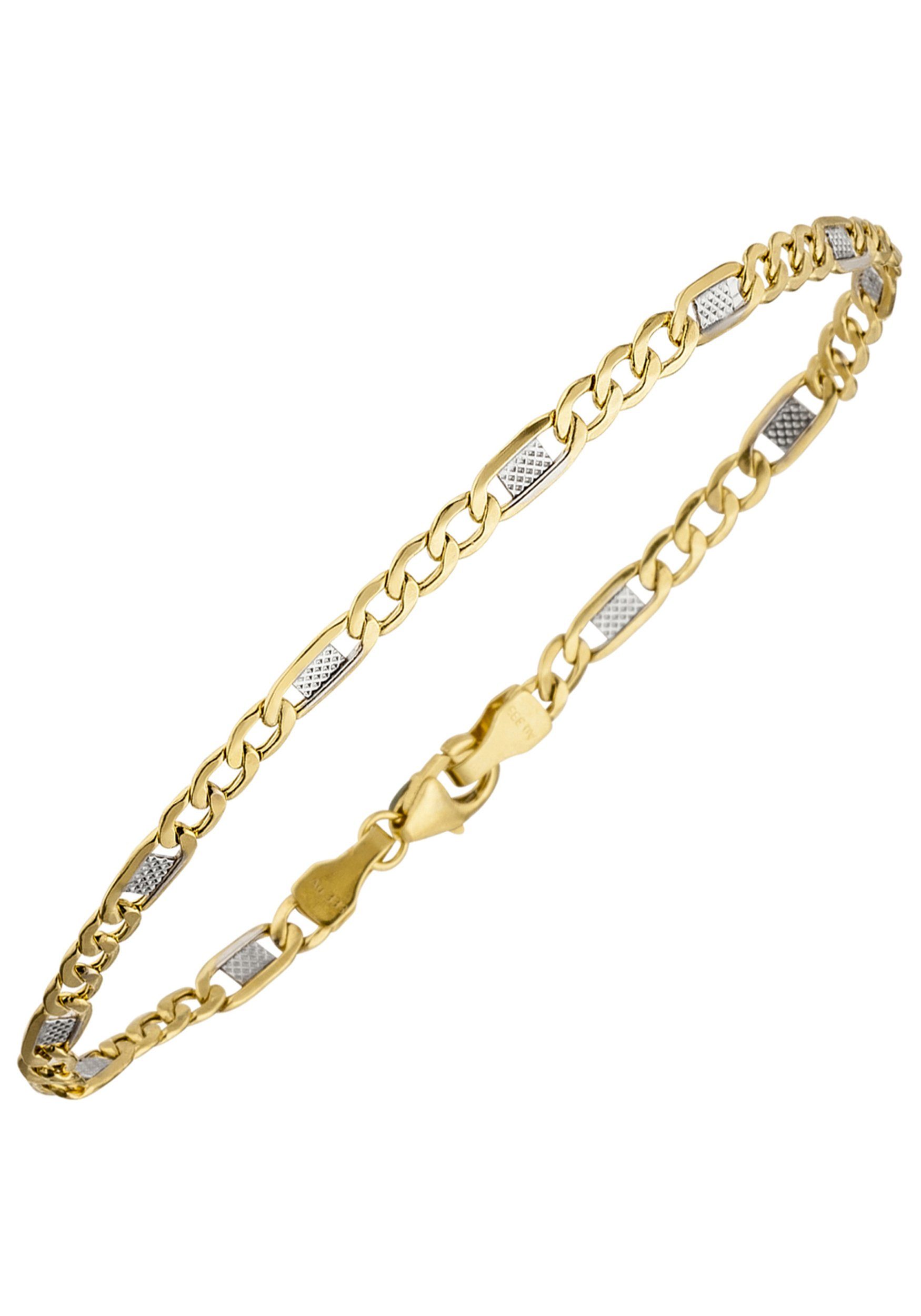 JOBO Goldarmband, Steg-Panzerarmband 333 Gold bicolor günstig online kaufen