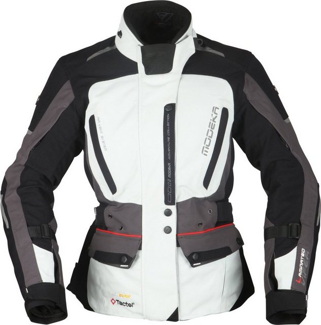 Modeka Motorradjacke Modeka Viper LT Textiljacke Damen hellgrau / dunkelgra günstig online kaufen