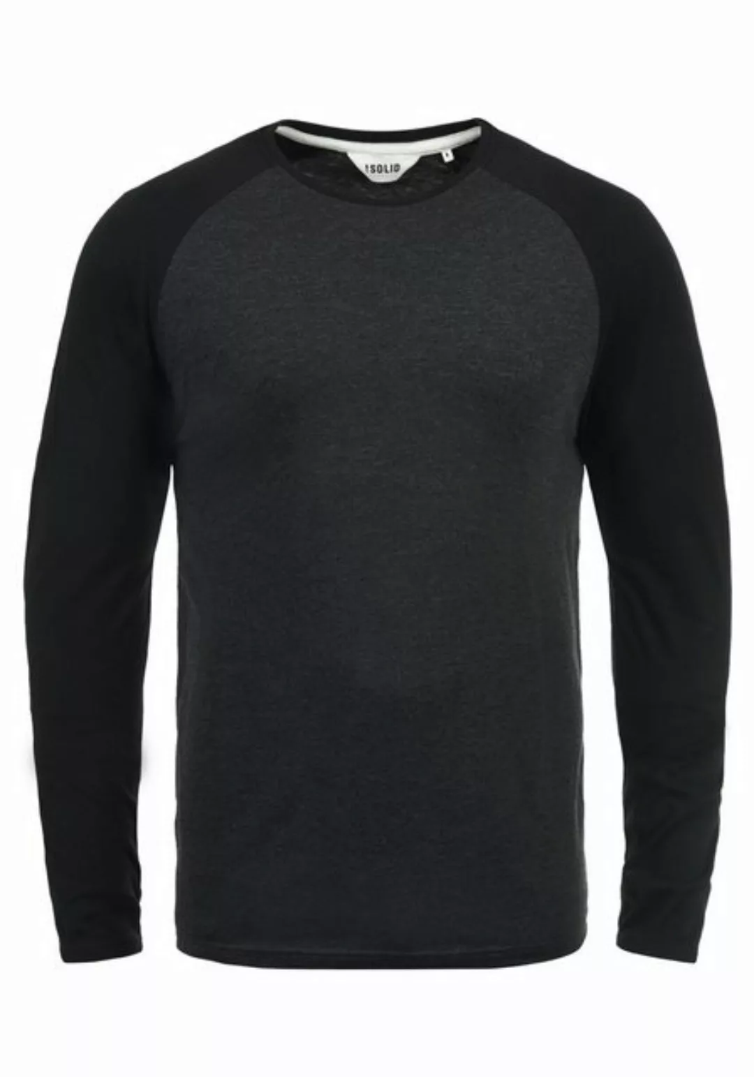 !Solid Rundhalsshirt SDBastien Longsleeve im Baseball-Look günstig online kaufen