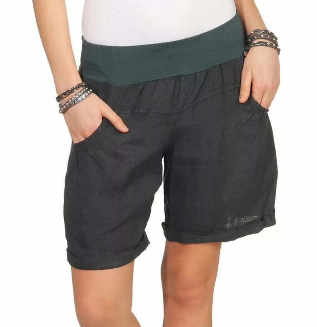 Mississhop Leinenhose 100 % Leinen Leinenshorts Bermuda kurze Hose 276 günstig online kaufen