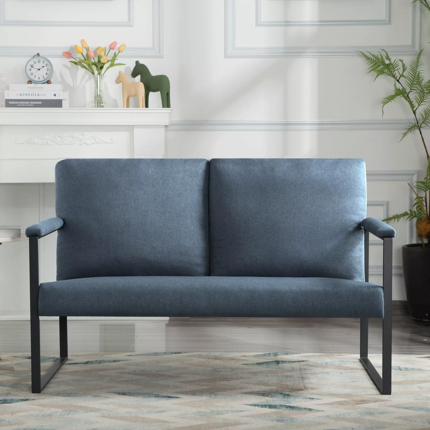 Nettlife Loungesofa 2-Sitzer Polstercouch Doppelsofa Modernes Metallgestell günstig online kaufen