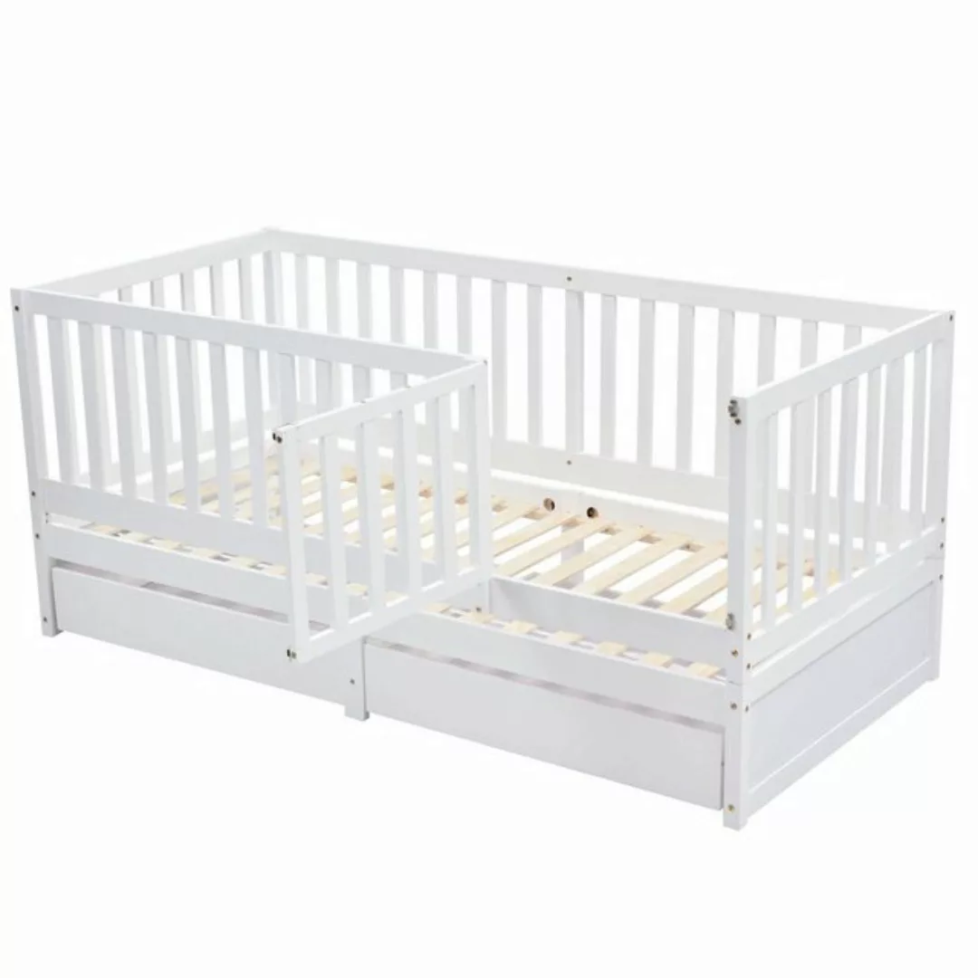 WISHDOR Babybett Baby Bett Kinderbett Jugendbett Holzbett Massivholzbett Be günstig online kaufen