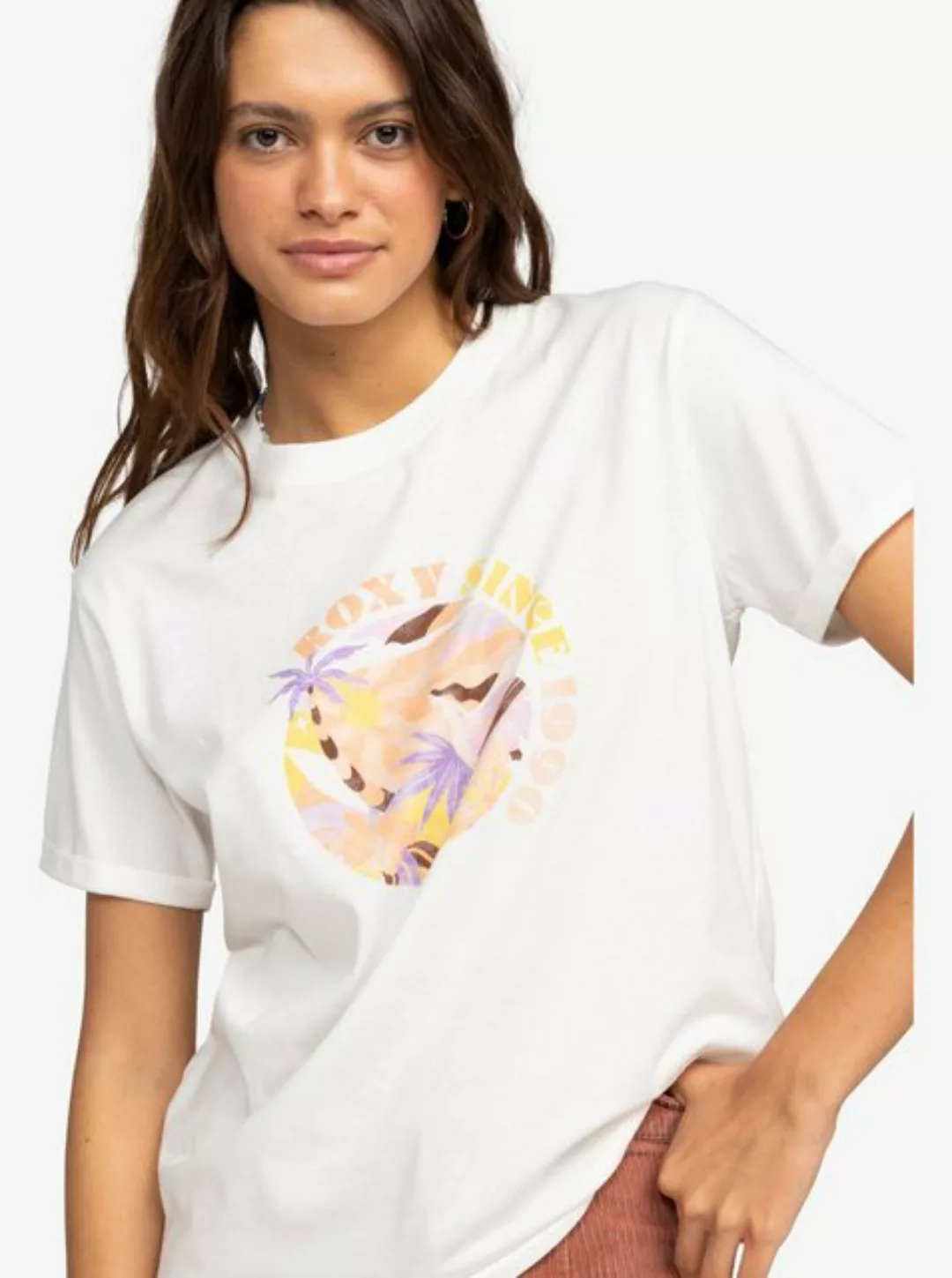 Roxy Print-Shirt Summer Fun - T-Shirt mit Loose Fit für Frauen günstig online kaufen