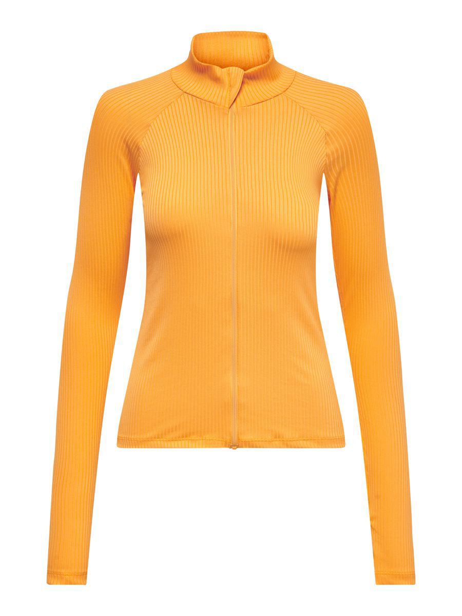 ONLY High Neck Zip Trainingstop Damen Orange günstig online kaufen